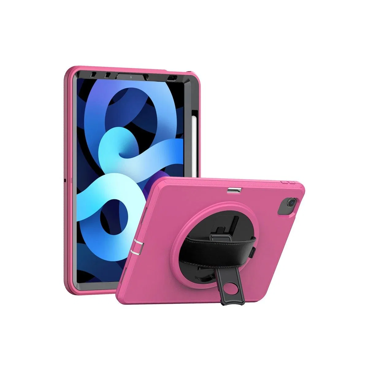 Apple İpad 2022 10. 9 (10. nesil) Kılıf Hand Strap Tablet Kılıfı - Pembe