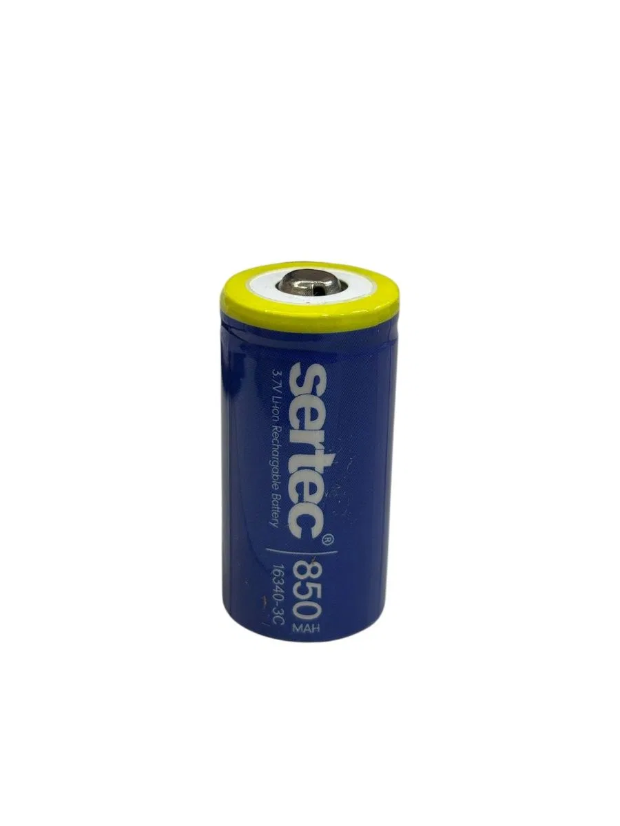 Sertec 3. 7v Li-ion 16340 - 850 Mah 3c Başlı Şarjlı Pil