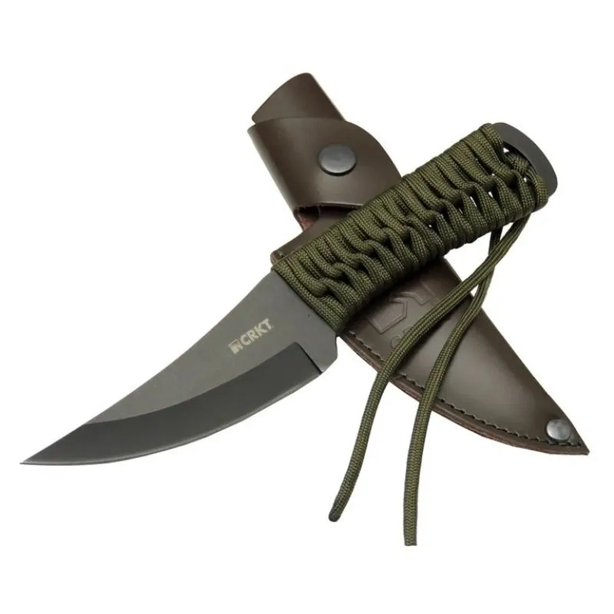 Crkt Scrub Fixed 2712 Bk Siyah Kamp / Outdoor Bıçak 22, 5cm - İpli Sap, Deri Kılıflı görsel 2