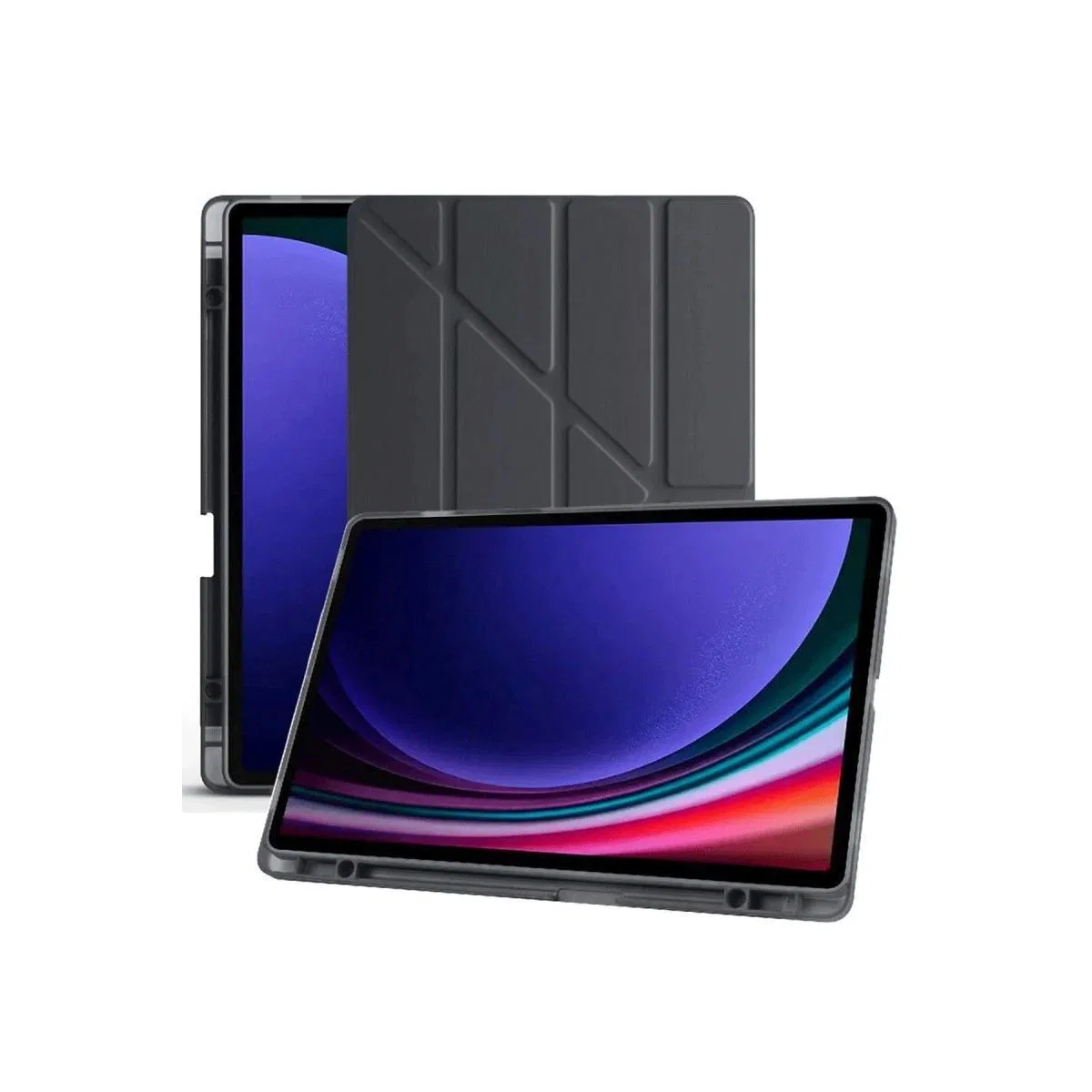 Samsung Galaxy X610 Tab S9 Fe Plus 12. 4 Kılıf Kalemlikli Mars Tablet Kılıfı - Siyah görsel 4