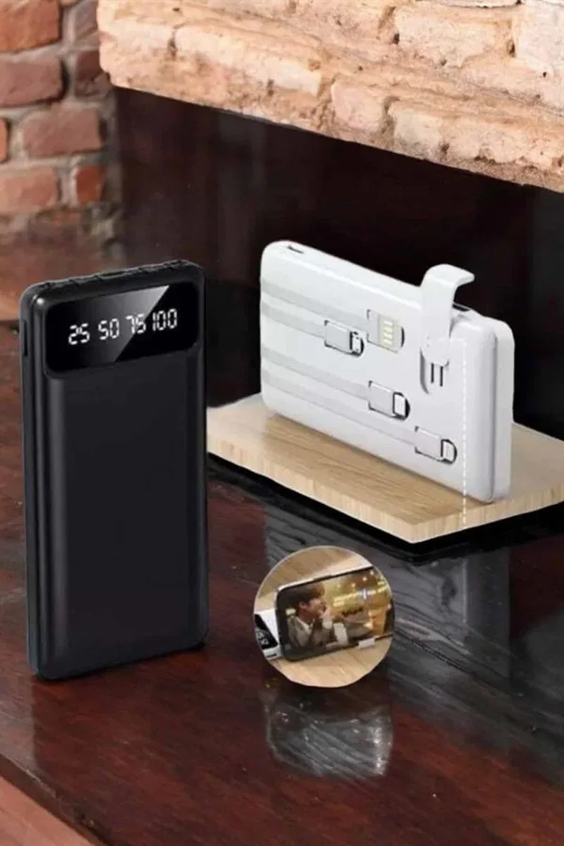 Powerbank 20. 000 Mah Dijital Göstergeli LCD Ekran Uzun Pil Ömrü Yeni Nesil görsel 4