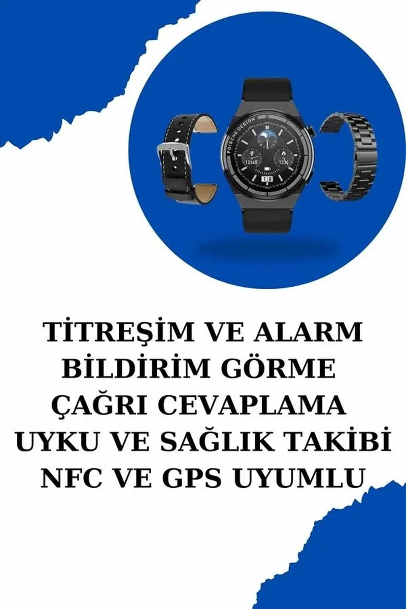 Kablosuz Bluetooth Bağlantılı Kulaklık ve Dokunmatik Ekran Akıllı Saat Arama Cevaplama görsel 4