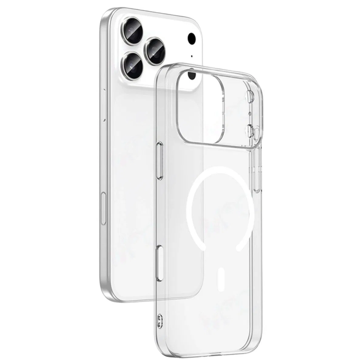 Apple İphone 17 Pro Combo Sert Şeffaf Magsafe Kapak - Şeffaf