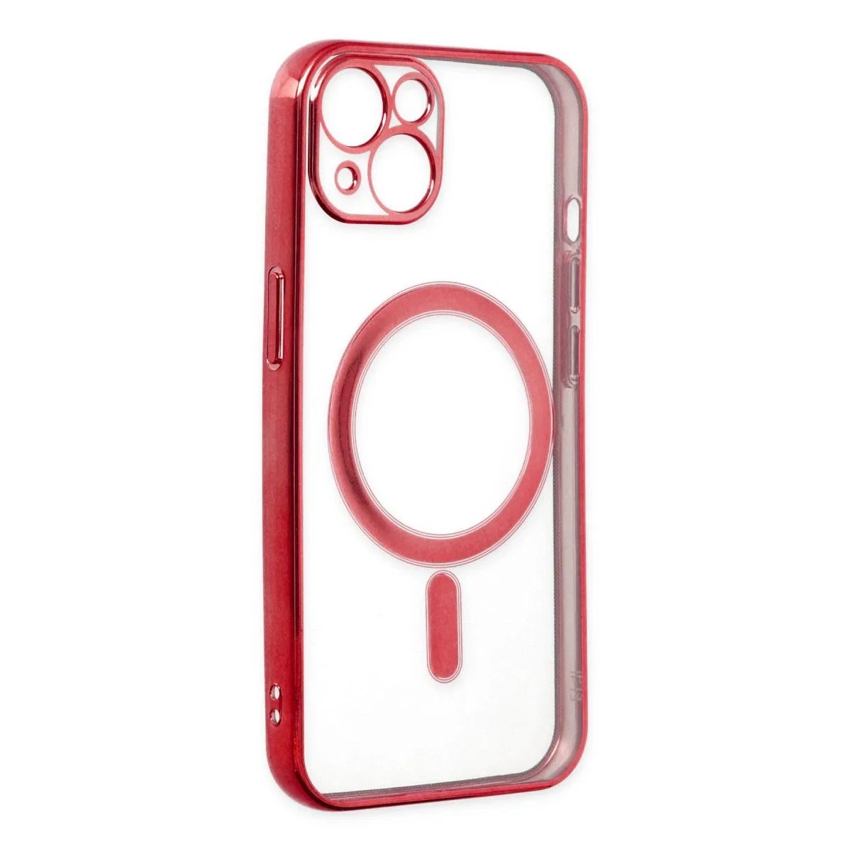 Apple İphone 14 Plus Kılıf Magneticsafe Lazer Silikon - Kırmızı görsel 4