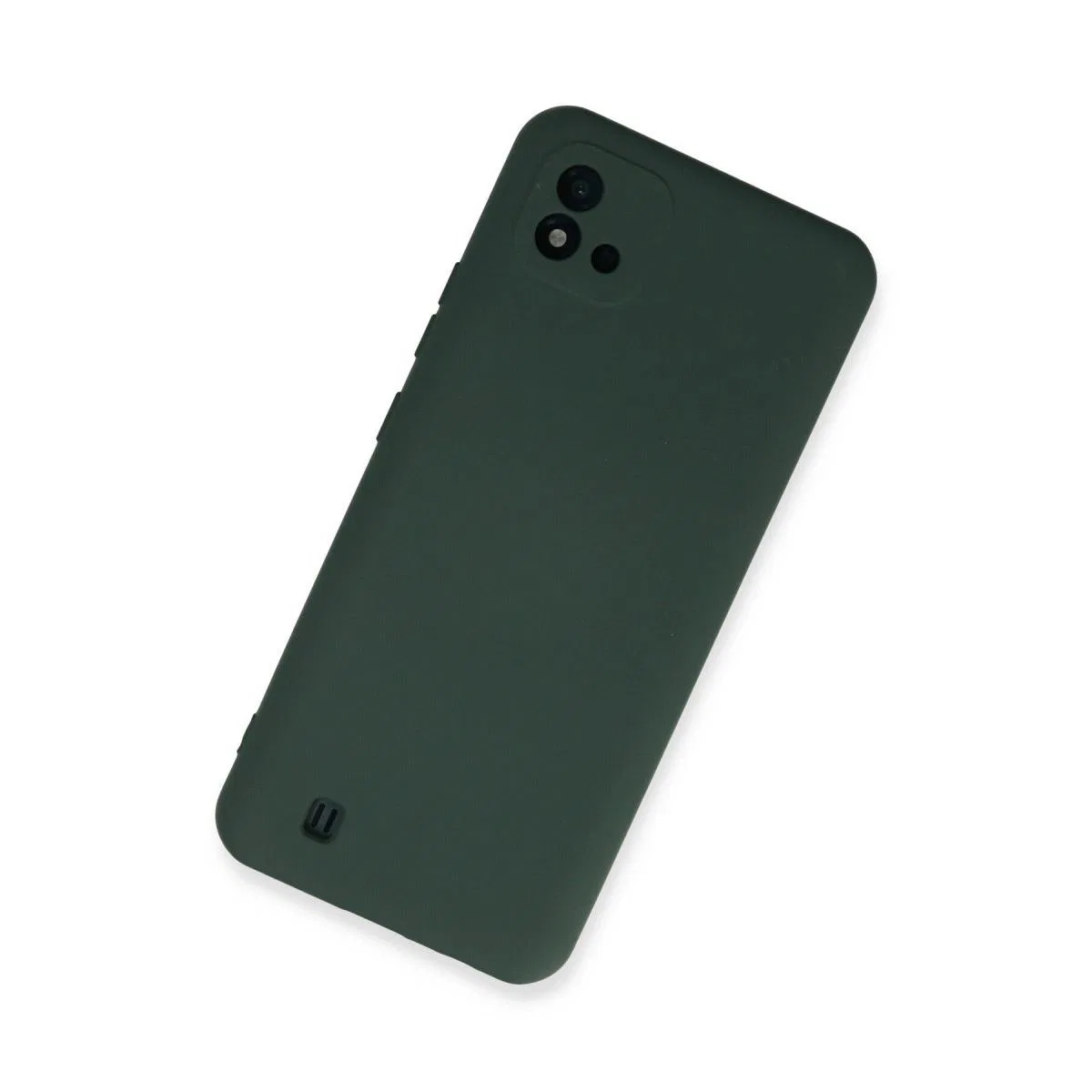 Realme C11 2021 Kılıf Nano İçi Kadife Silikon - Koyu Yeşil görsel 2