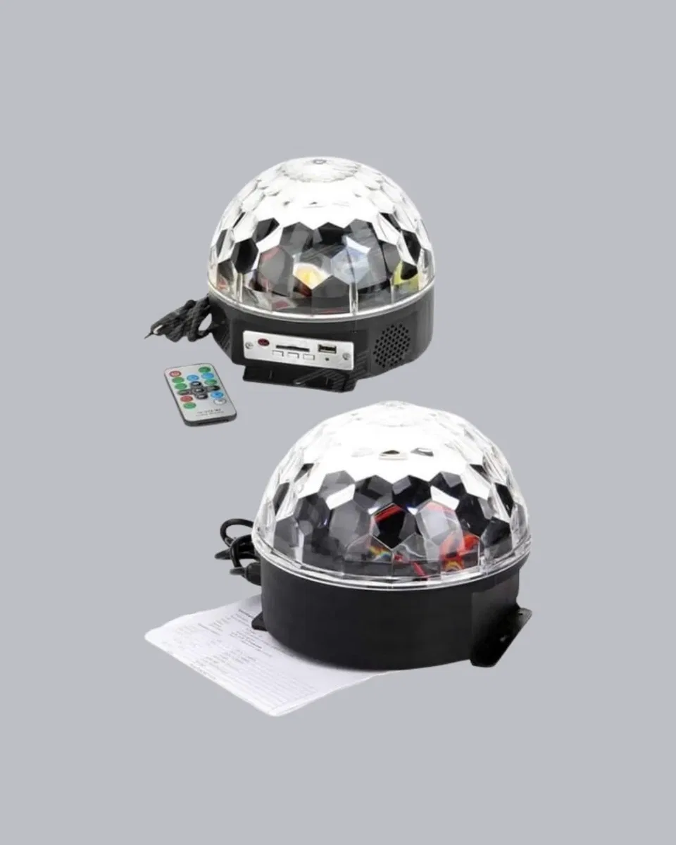 LED Disko Küresi Bluetooth Hoparlörlü Ritimle Senkronize Döner Işıklı görsel 4