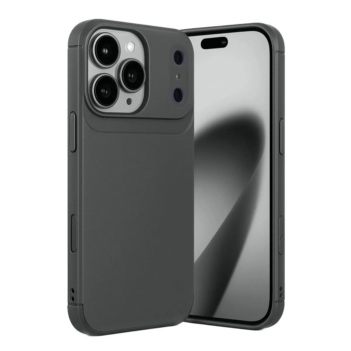 Apple İphone 17 Pro Max Auto Focus Karbon Kapak - Gri
