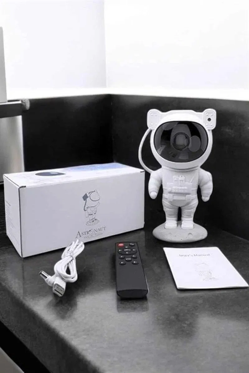 Astronot Görünümlü Projeksiyon Speaker Taşınabilir görsel 5