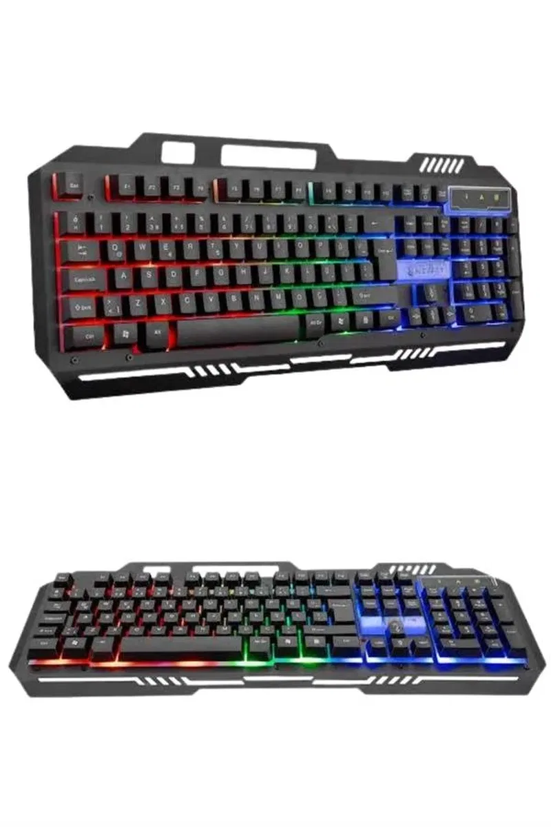 RGB Işıklı Gaming Oyuncu Klavye Q Klavye Mouse Hediyeli görsel 3