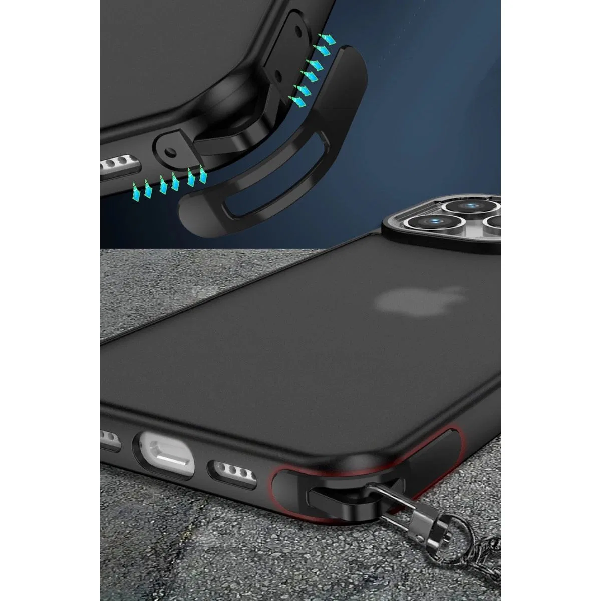 Apple İphone 14 Pro Max Kılıf Elegant Kapak - Yeşil görsel 2