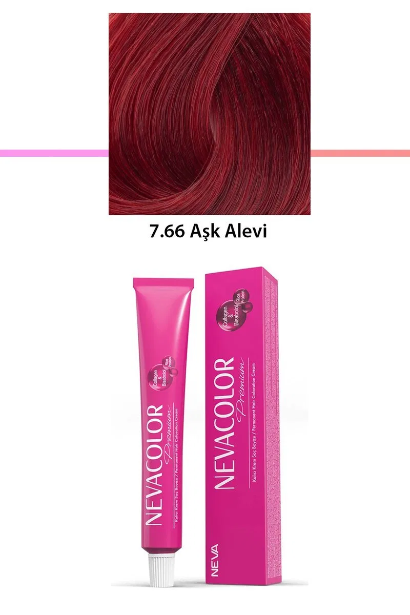 Premium 7. 66 Aşk Alevi - Kalıcı Krem Saç Boyası 50 g Tüp