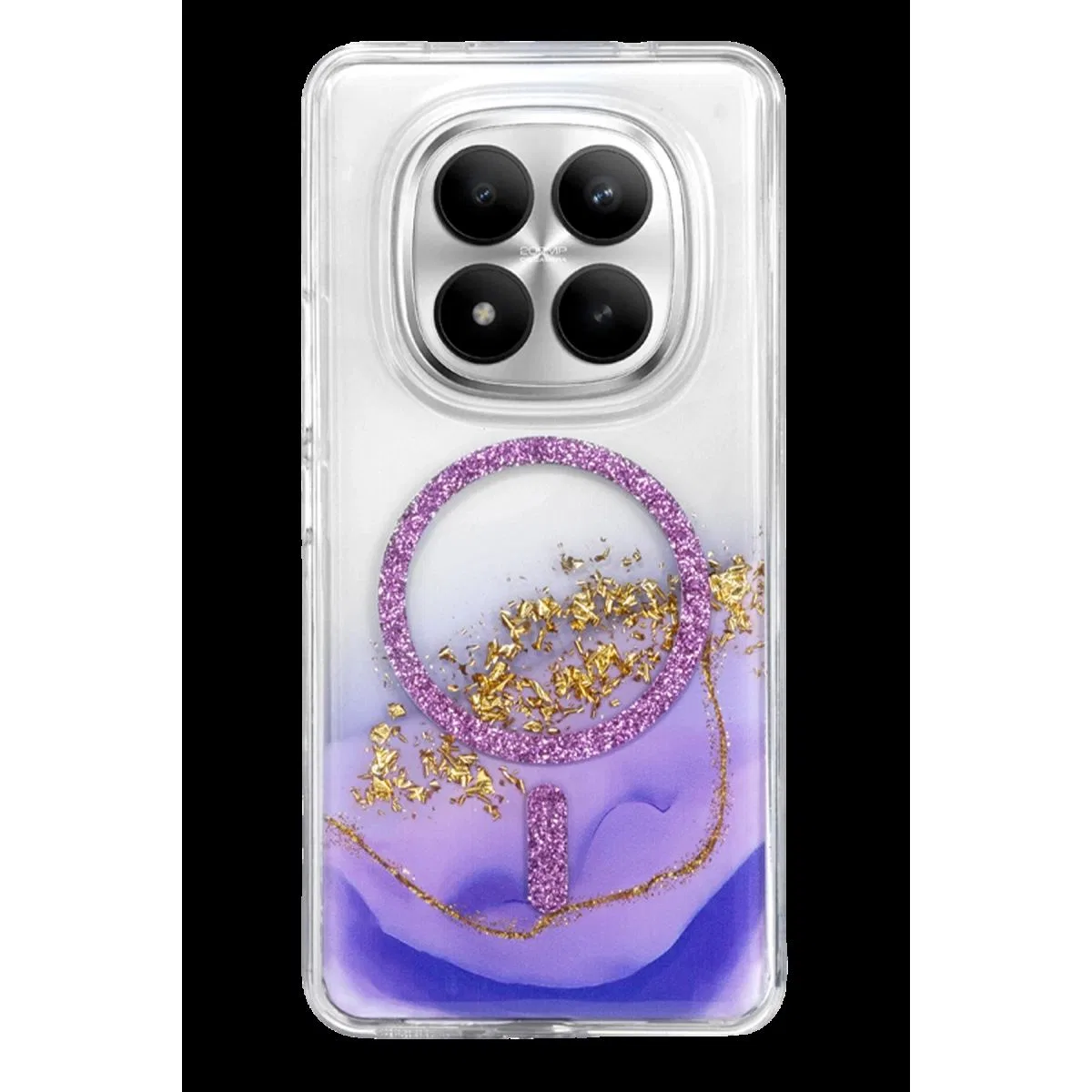 Onegif Xiaomi Redmi Note 15 Pro 5g Lotus Simli Magsafe Kapak - Mor görsel 3