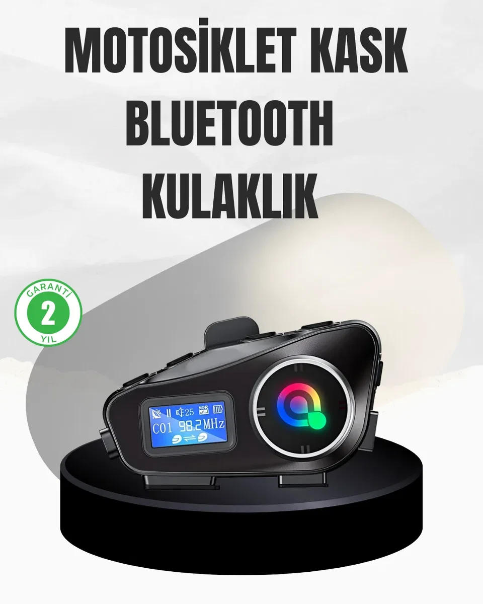 Su Geçirmez Bluetooth 5. 3 Kask Kulaklığı 1000mAh Bataryalı