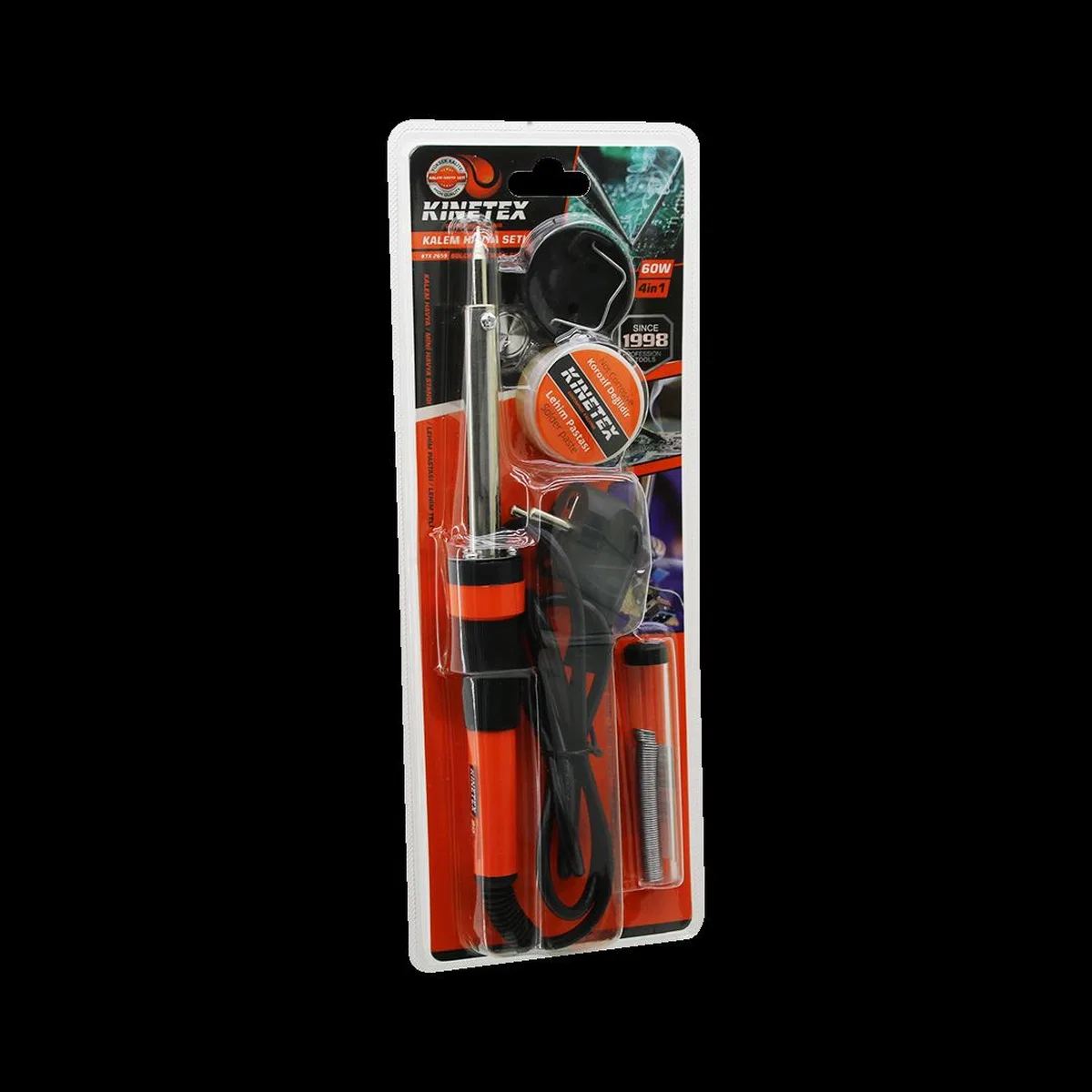 60W Kalem Havya Lehim Seti (Mini Stand, Lehim Pastası, Lehim Teli) görsel 2