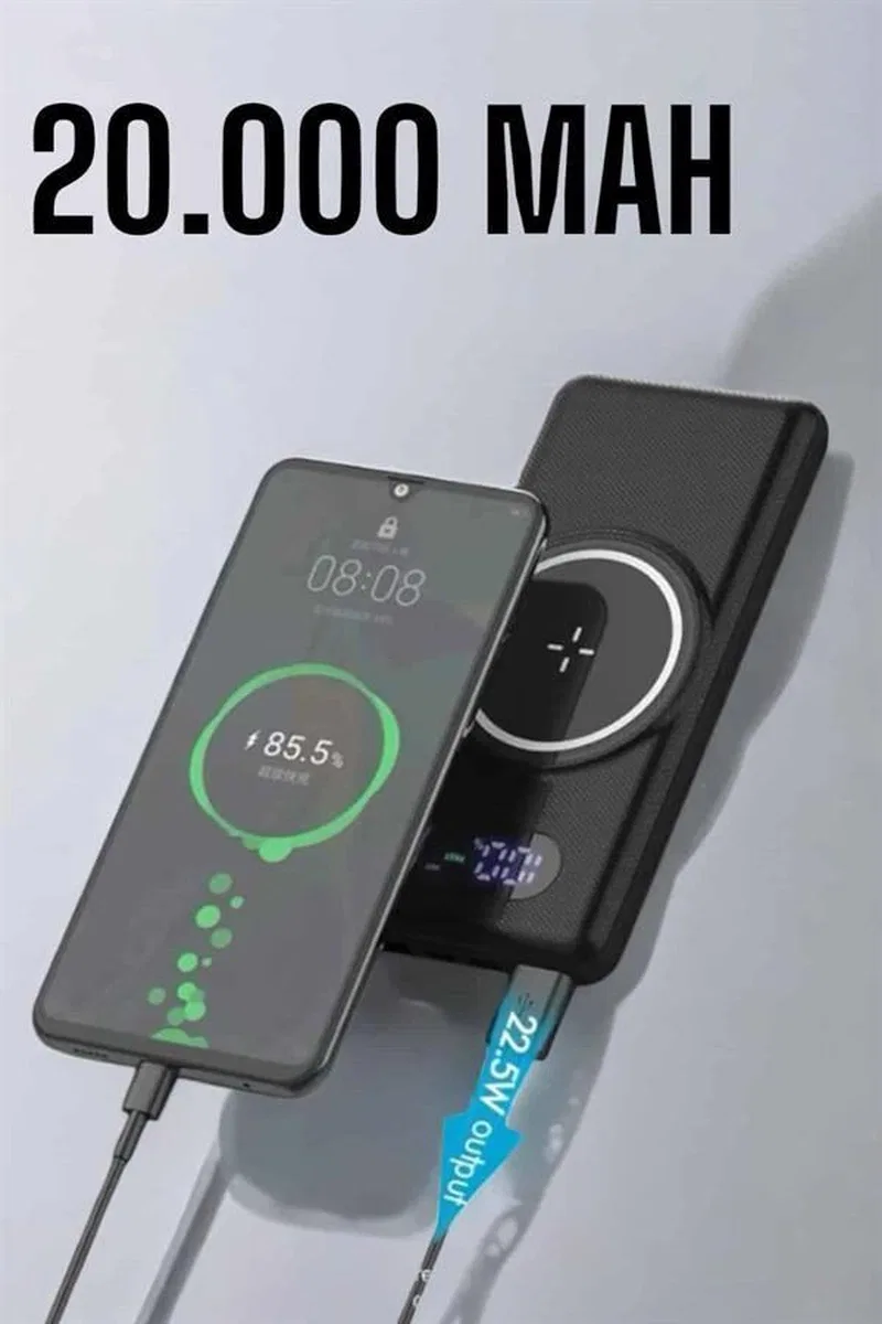 Powerbank Taşınabilir 10. 000 Mah Hızlı Şarj Dijital Göstergeli görsel 4