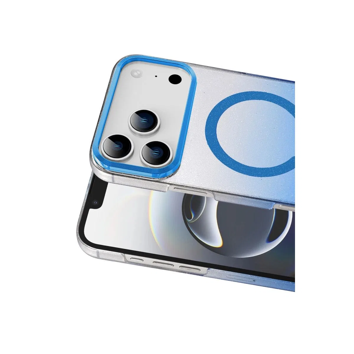 Apple İphone 17 Pro Max Glossy Magsafe Kapak - Mavi görsel 2