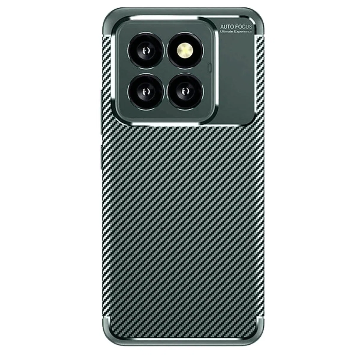 Xiaomi Mi 14t Pro Kılıf Auto Focus Karbon Kapak - Koyu Yeşil