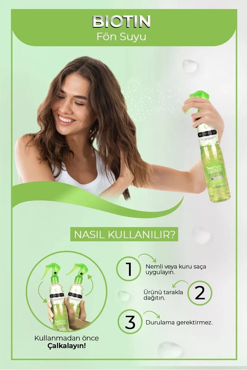 Biotin Çift Fazlı Saç Kondisyoner Fön Suyu 400 ML - mrfs görsel 2