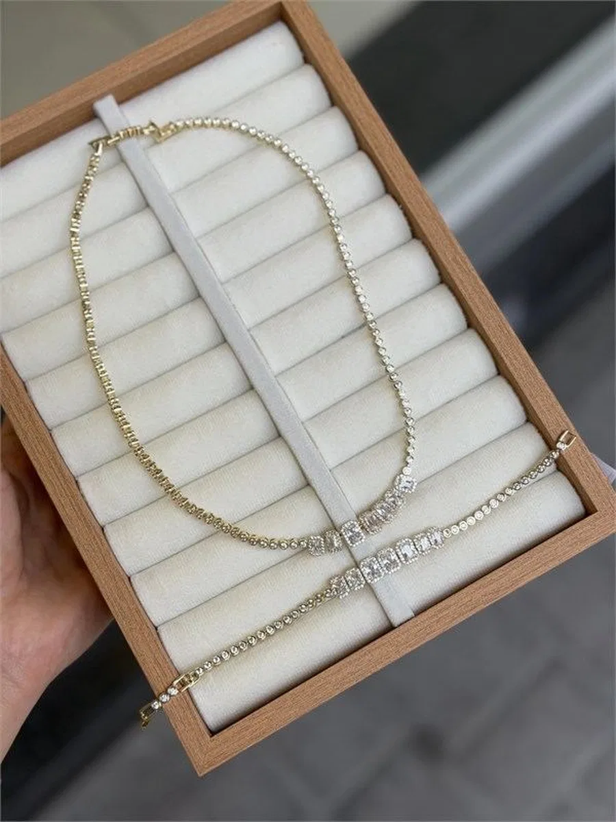 Xuping Baget Set Kolye - Altın görsel 2