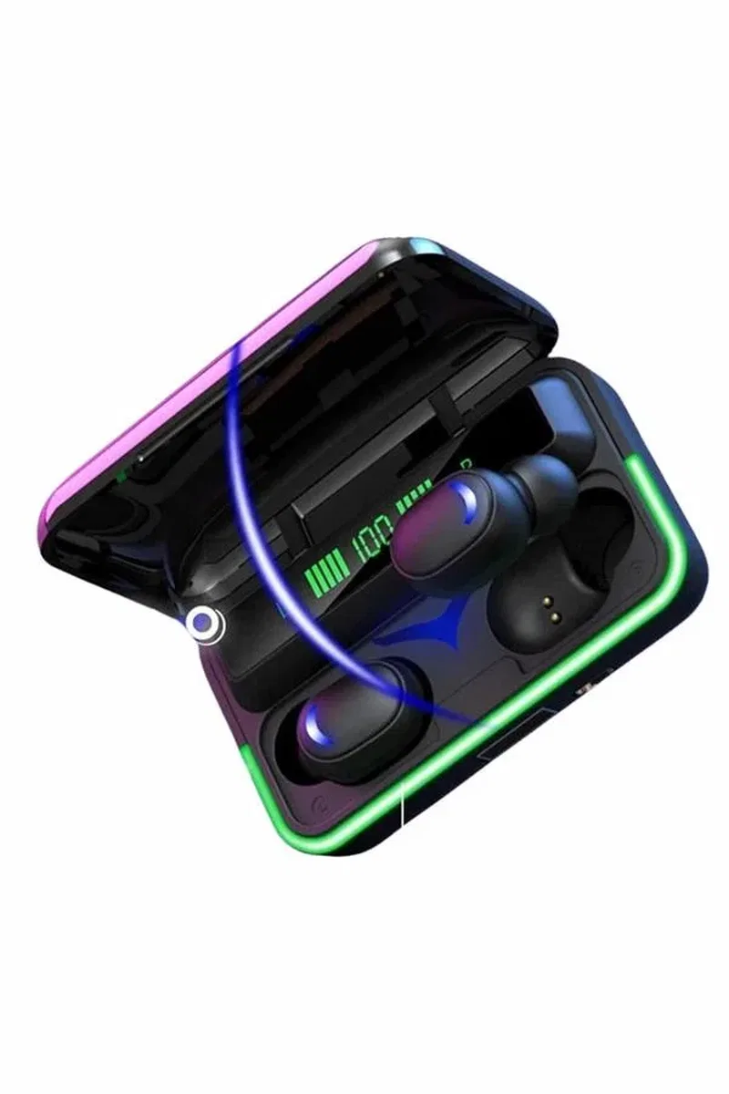 Extra Bass Kablosuz Kulaklık Işıklı Bluetooth Kulaklık Powerbank Özellikli görsel 3