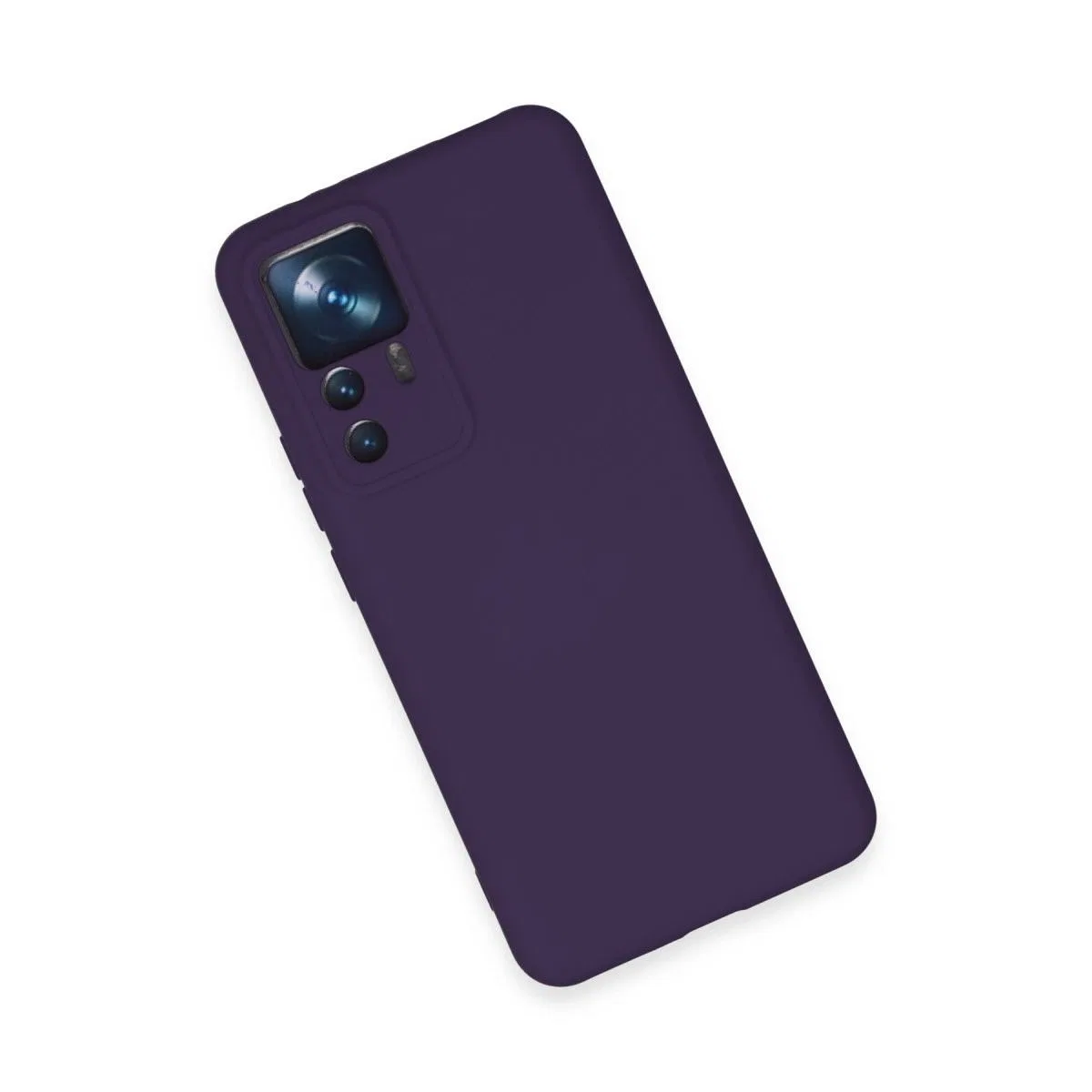 Xiaomi Mi 12t Pro Kılıf Nano İçi Kadife Silikon - Mor görsel 3