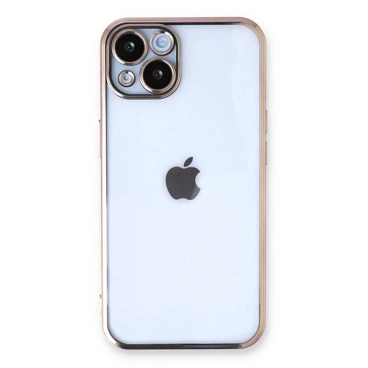 Apple İphone 13 Kılıf Razer Lensli Silikon - Gold