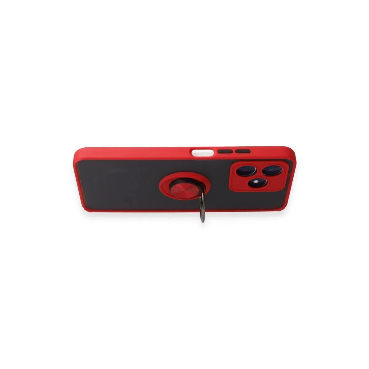 Realme C53 Kılıf Montreal Yüzüklü Silikon Kapak - Kırmızı görsel 3