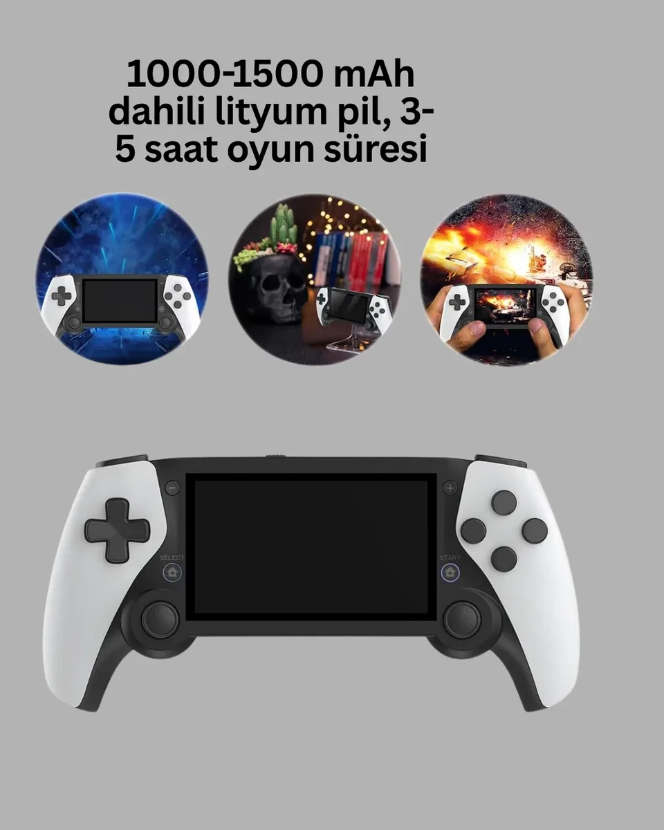 3D Ekranlı Mini Oyun Konsolu + Multimedya görsel 3