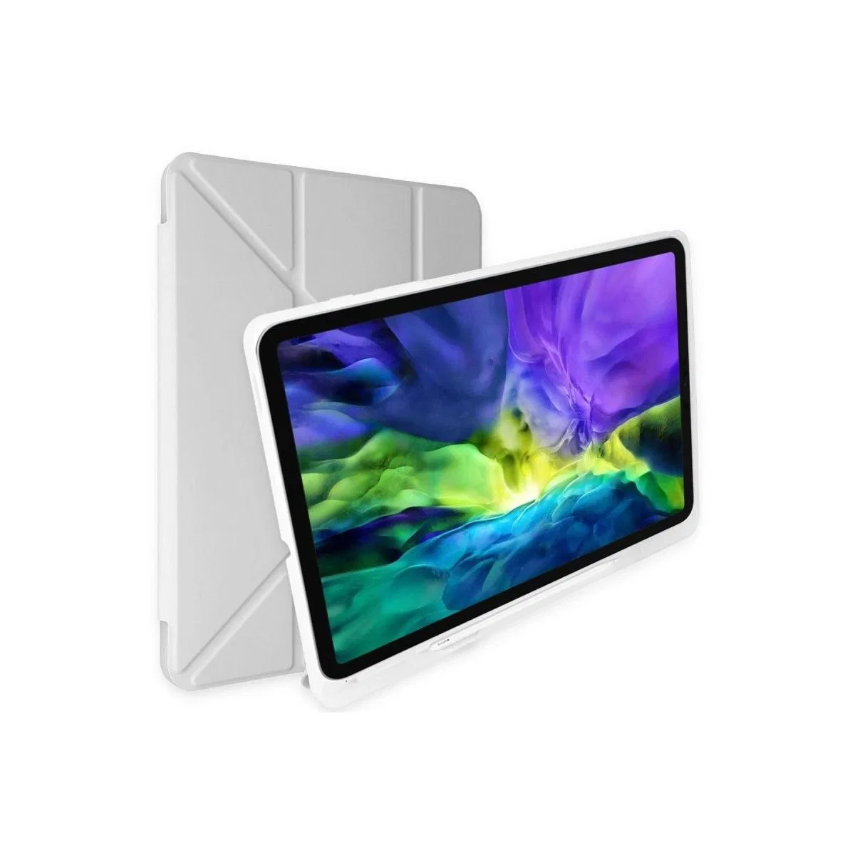 Apple İpad 10. 2 (8. nesil) Kılıf Kalemlikli Mars Tablet Kılıfı - Gri