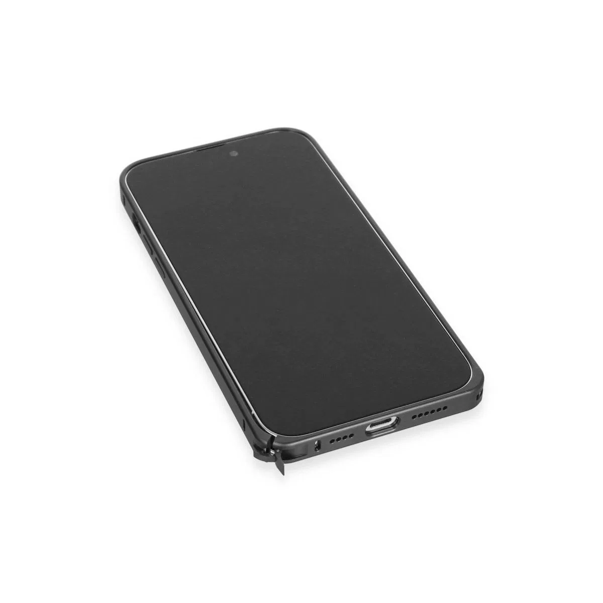 Joko Apple İphone 15 Pro Max Metal Bumper Mat Kapak - Siyah görsel 6