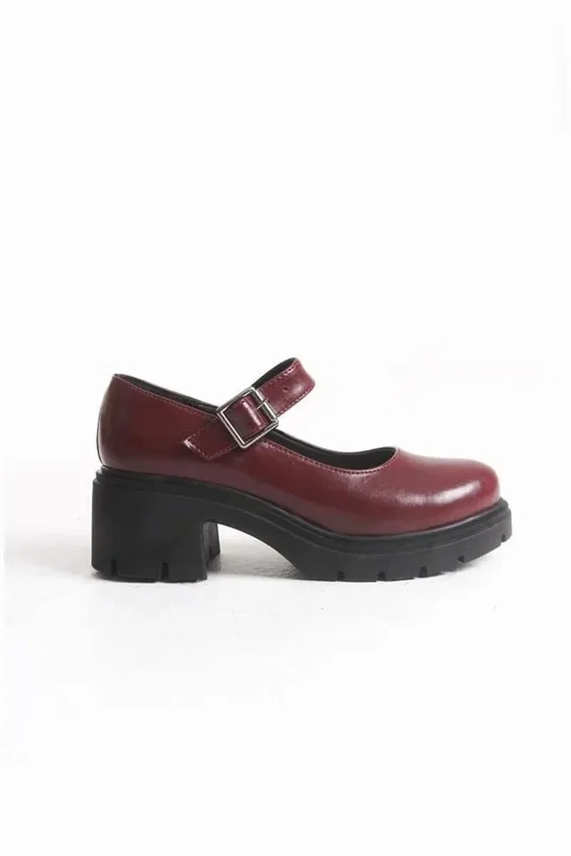 Kadın Rugan Loafer Kırışık Tokalı Ayakkabı Ayakkabı Tabanlı Yüksek Casual görsel 4