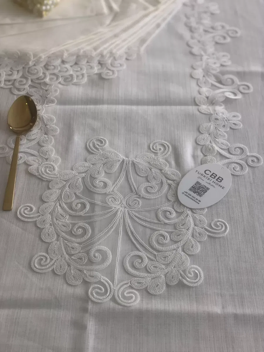 Sofra Takımı 12 Kişilik 26 Parça Anna Model Yemek Takımı Örtüsü Dertsiz 160 x 220 cm Masa Örtüsü görsel 6