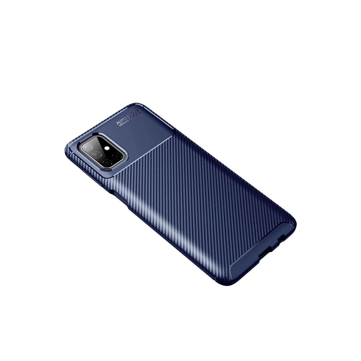 Samsung Galaxy M51 Kılıf Auto Focus Karbon Kapak - Lacivert görsel 2
