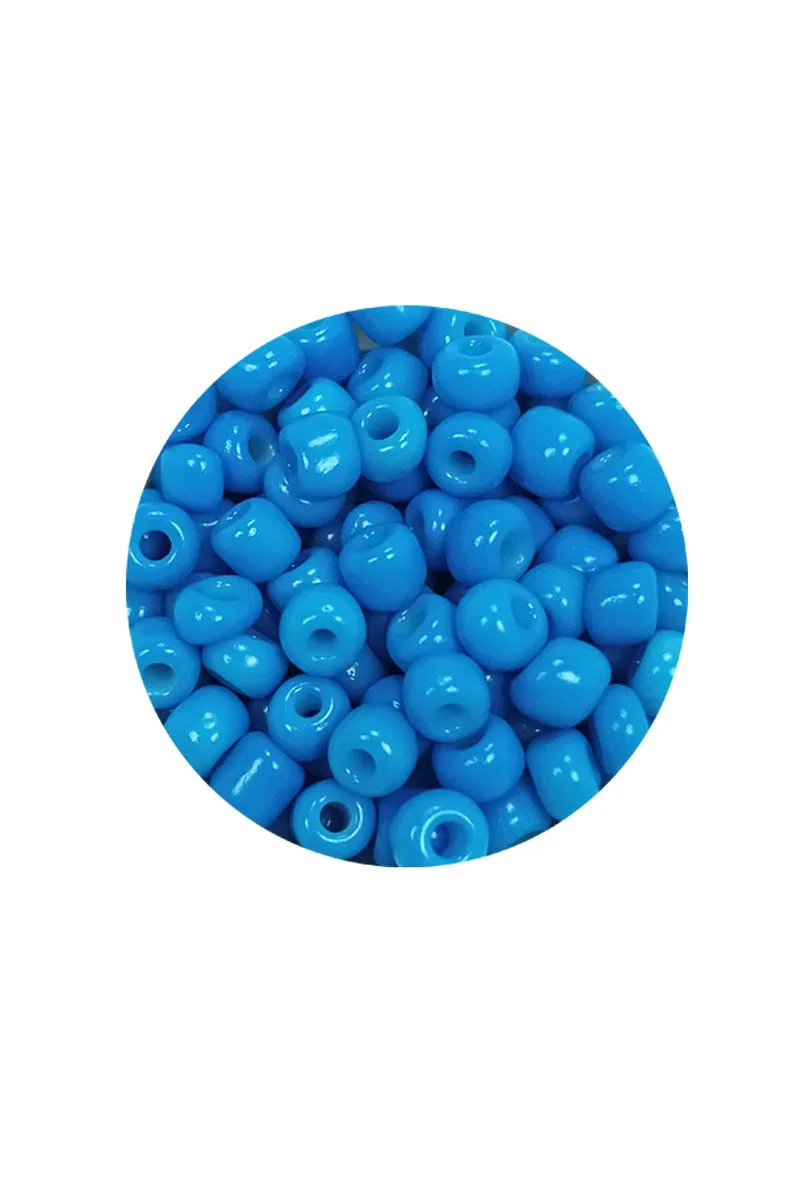 Dökme Cam Kum Boncuk Büyük Boy (6/0) 4 mm - 60 Gram - Açık Mavi - BNC142 görsel 2