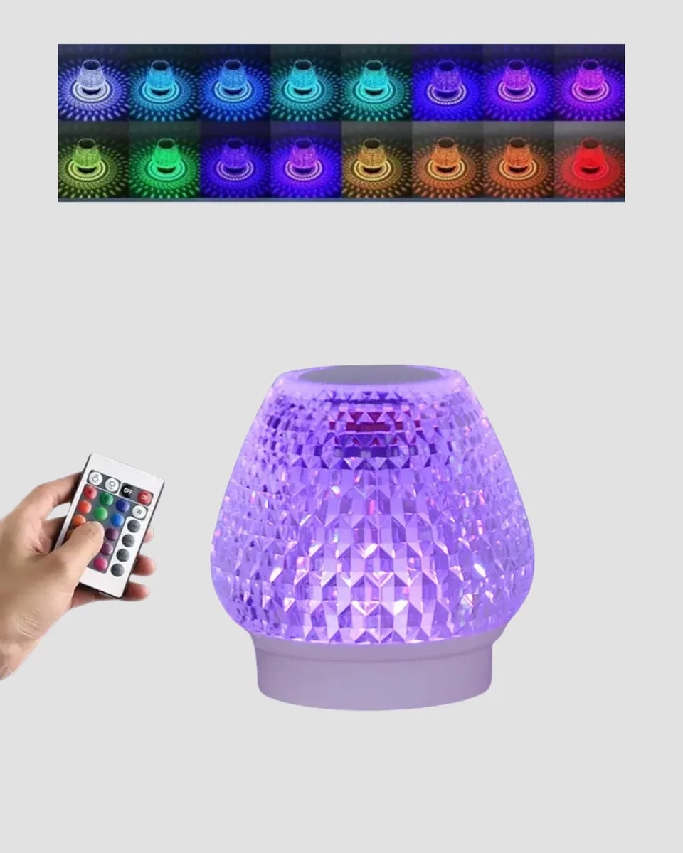 Mini LED Işıklı Bluetooth Hoparlör 5W Kristal Desenli 1200 mAh Şarjlı görsel 5