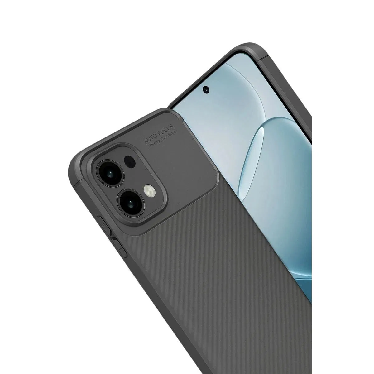 Oppo A6 Pro 4g Auto Focus Karbon Kapak - Gri görsel 2