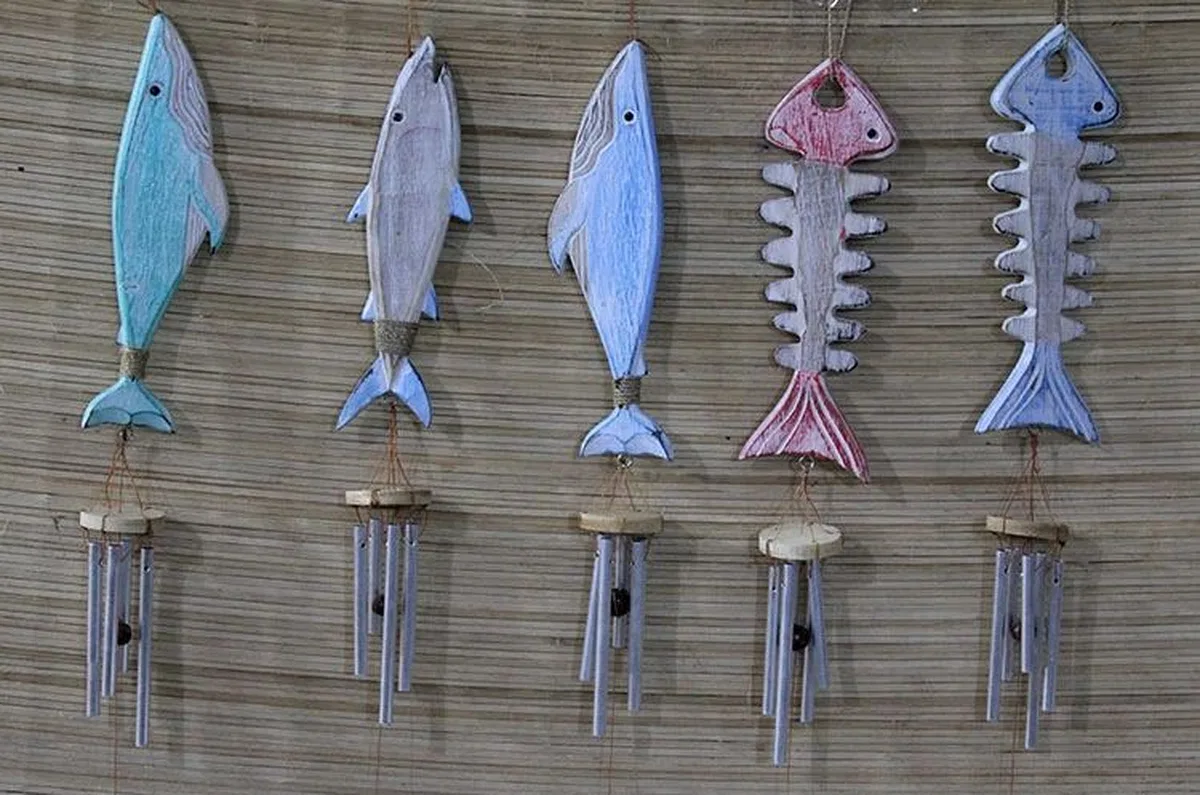 Ahşap Balıklı Metal Çan No: 5