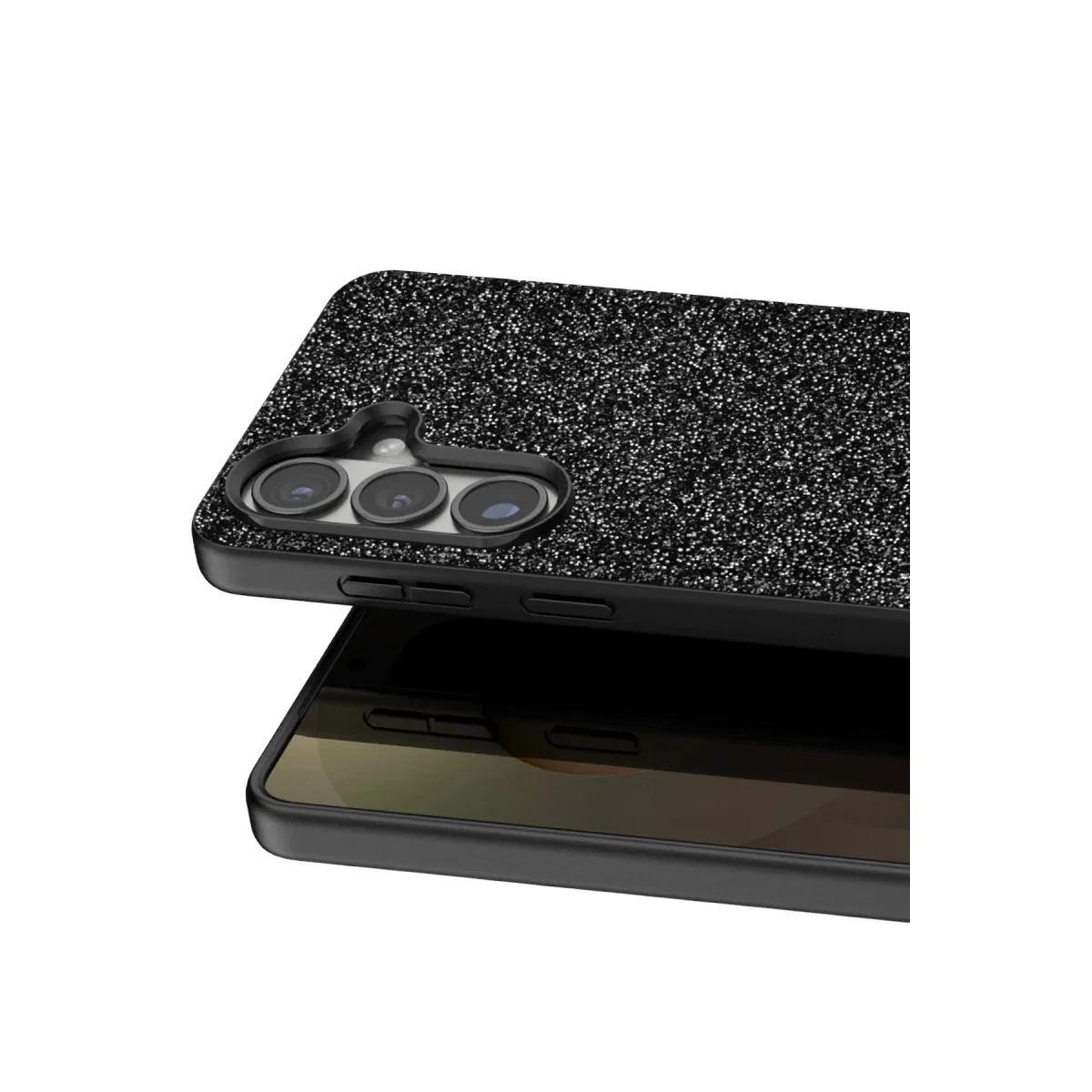 Onegif Samsung Galaxy S26 Plus Bright Simli Kapak - Siyah görsel 2