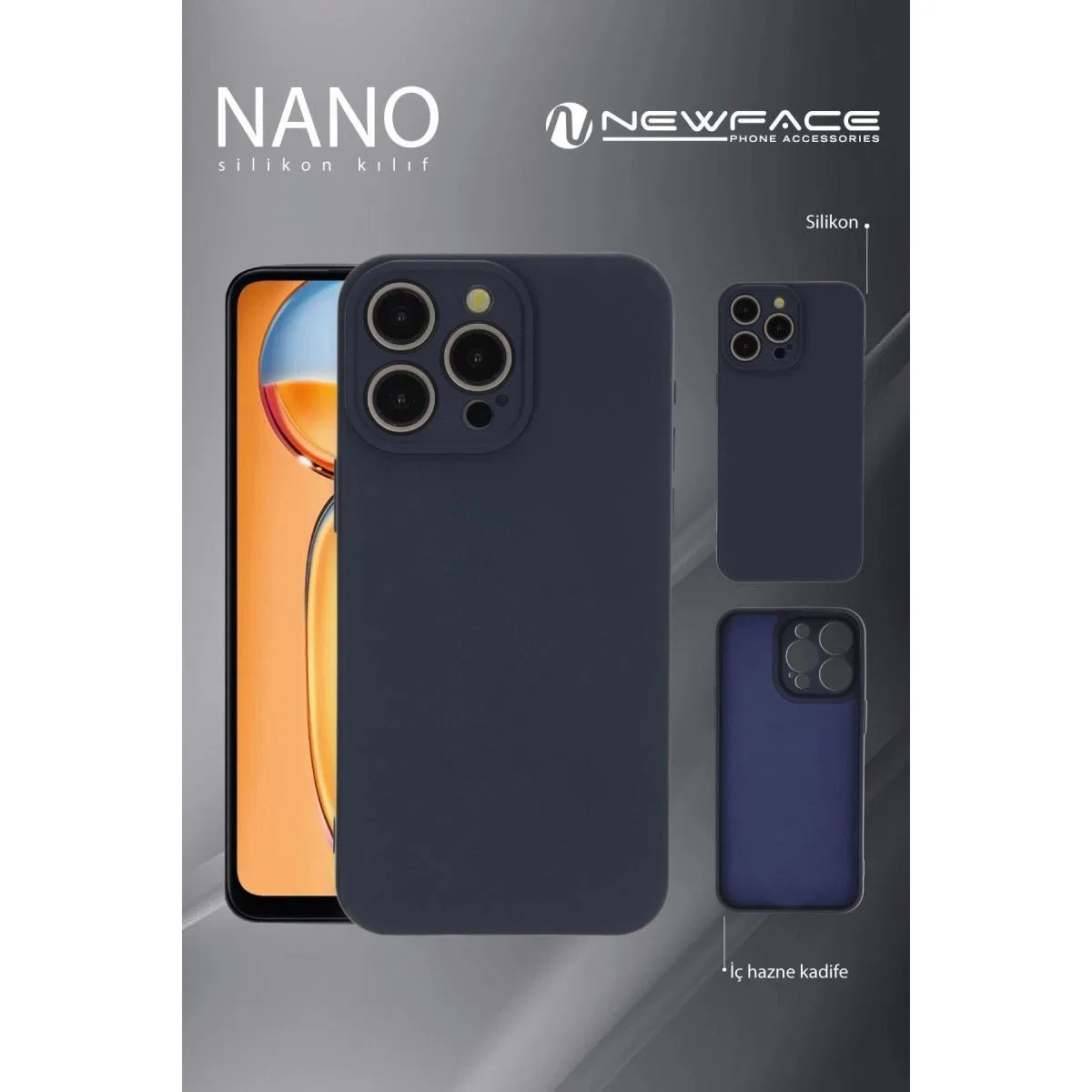 Xiaomi Poco X6 Pro Kılıf Nano İçi Kadife Silikon - Pudra görsel 3