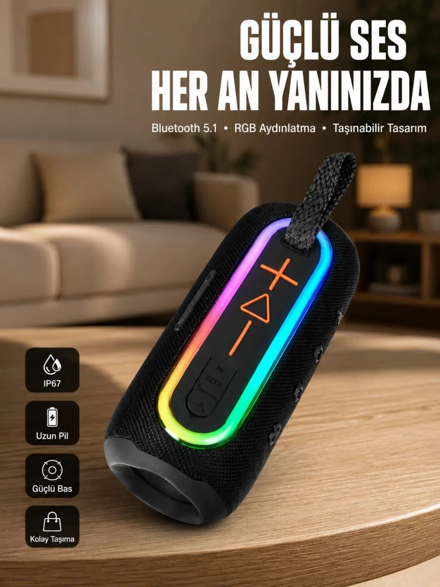 Uzun Pil Ömürlü Bluetooth 5. 1 Hoparlör Yeni Nesil
