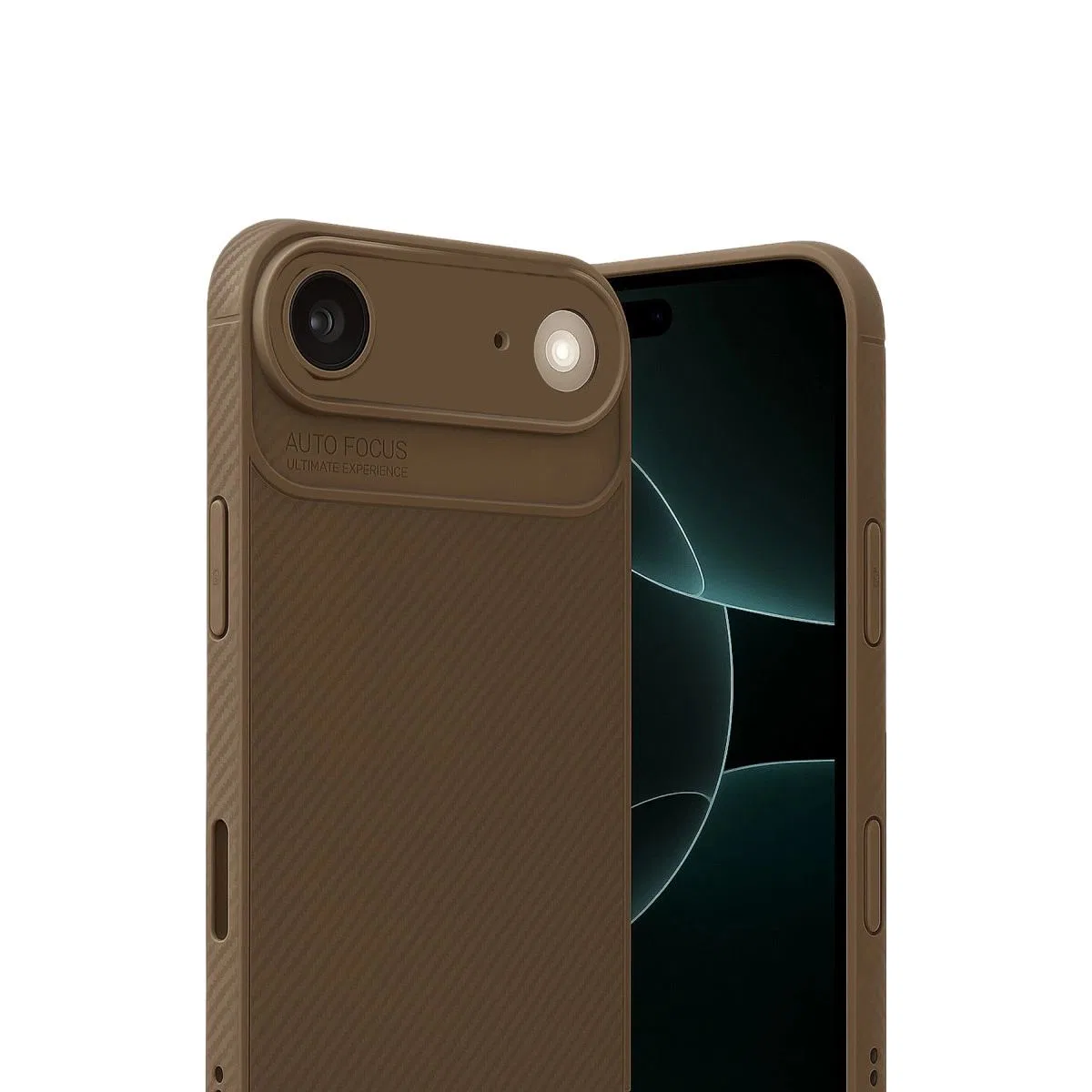 Apple İphone 17 Air Auto Focus Karbon Kapak - Kahverengi görsel 2