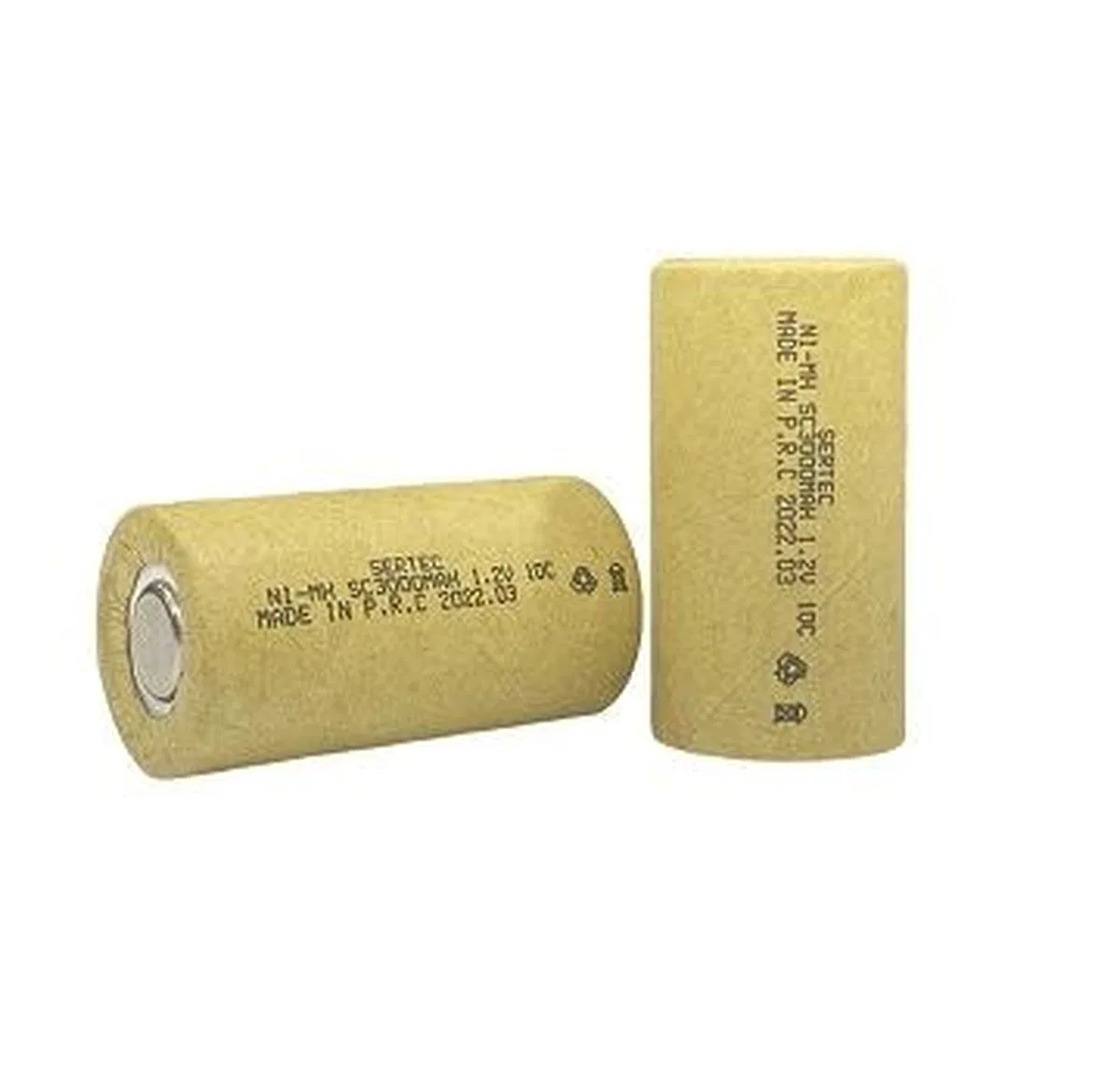 Sertec 1. 2v Ni-mh Sc 3000 Mah. Kağıtlı Şarjlı Pil 10c (başsız/flat Head)