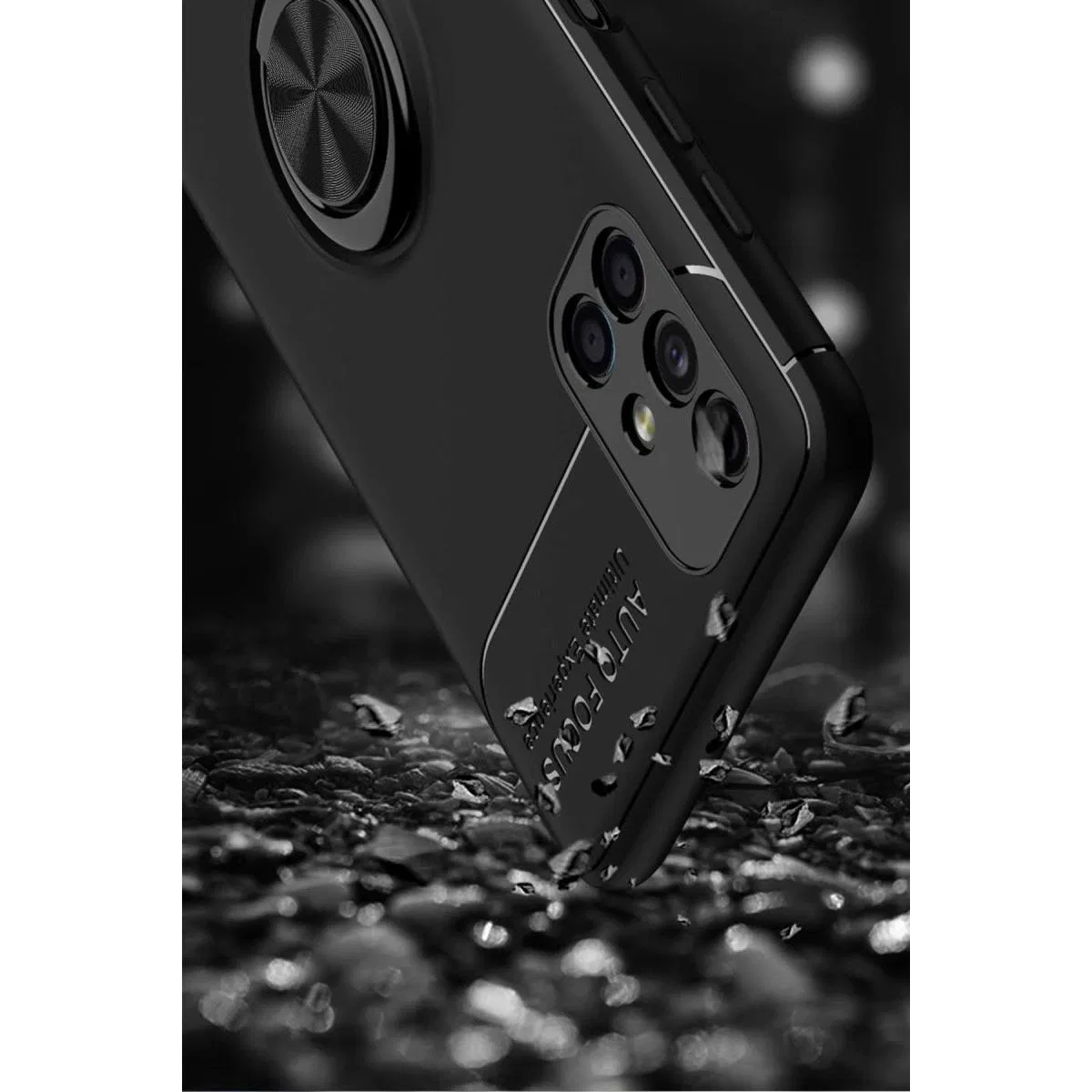 Samsung Galaxy M51 Kılıf Range Yüzüklü Silikon - Siyah-mavi görsel 6