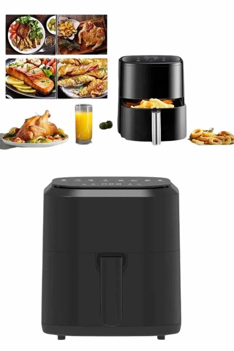 4L Airfryer Hazneli Hava Fritözü Yağsız Fritöz Taşınabilir Fırın İşlevi Gören Pratik görsel 5