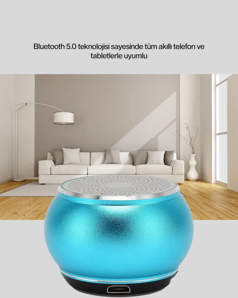 Kablosuz Bluetooth Hoparlör | 2-3 Saat Kesintisiz Müzik Keyfi Yeni Nesil görsel 2
