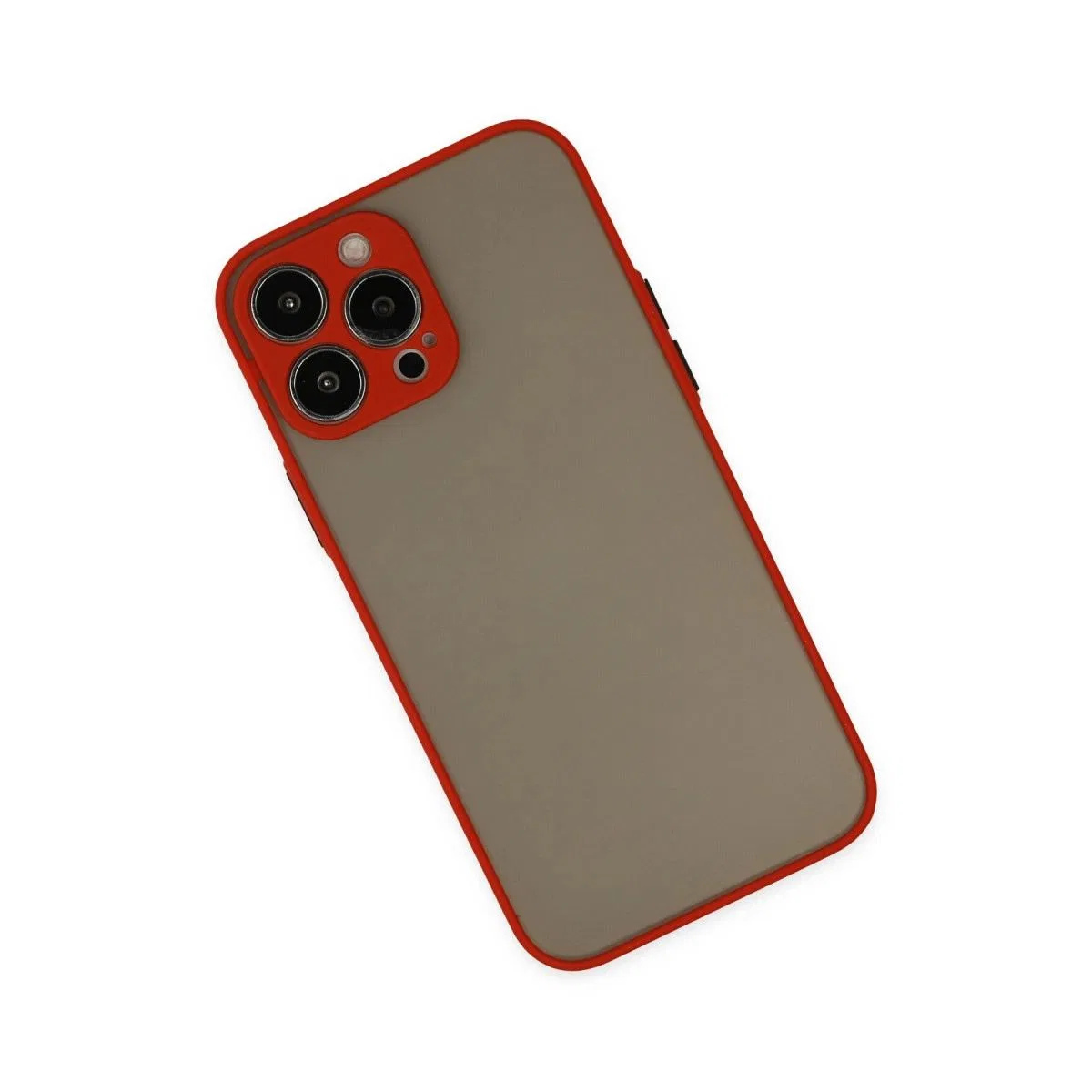 Apple İphone 13 Pro Kılıf Montreal Silikon Kapak - Kırmızı görsel 3