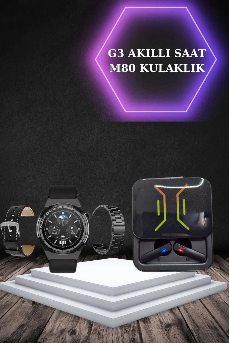 Dijital Göstergeli Bluetooth Kulaklık ve Bildirim Görebilen Akıllı Saat Alarm ve Titreşim görsel 5