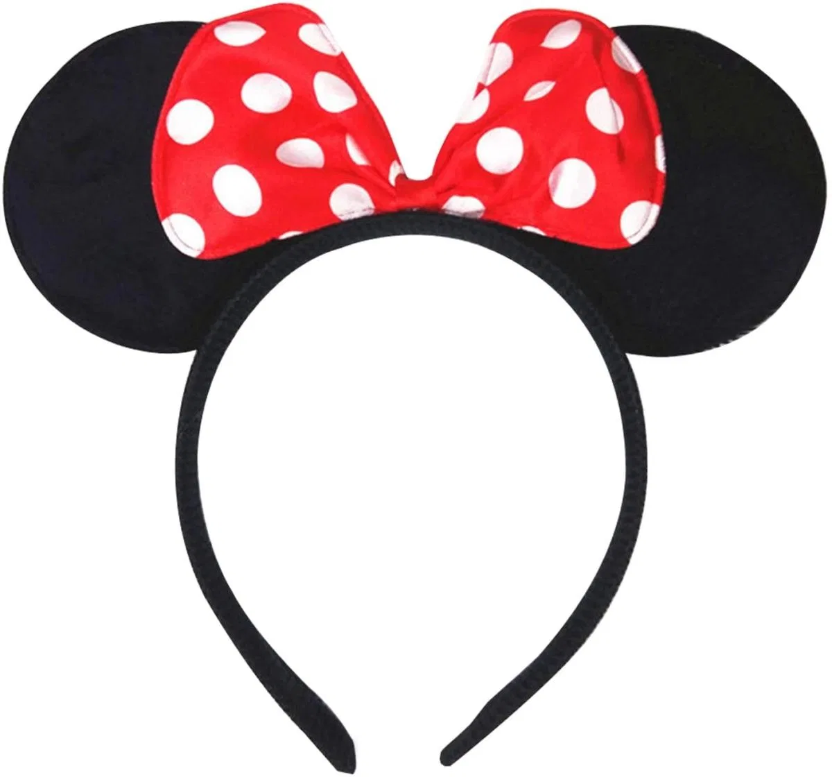 Kırmızı Fiyonklu Minnie Mouse Taç Fare Tacı Kafa Bandı görsel 5