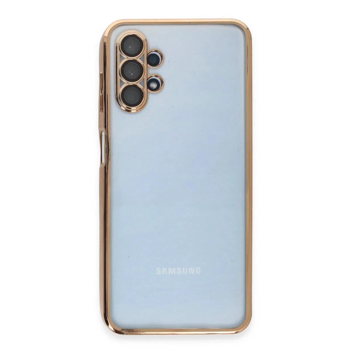 Samsung Galaxy A13 4g Kılıf Razer Lensli Silikon - Gold görsel 2