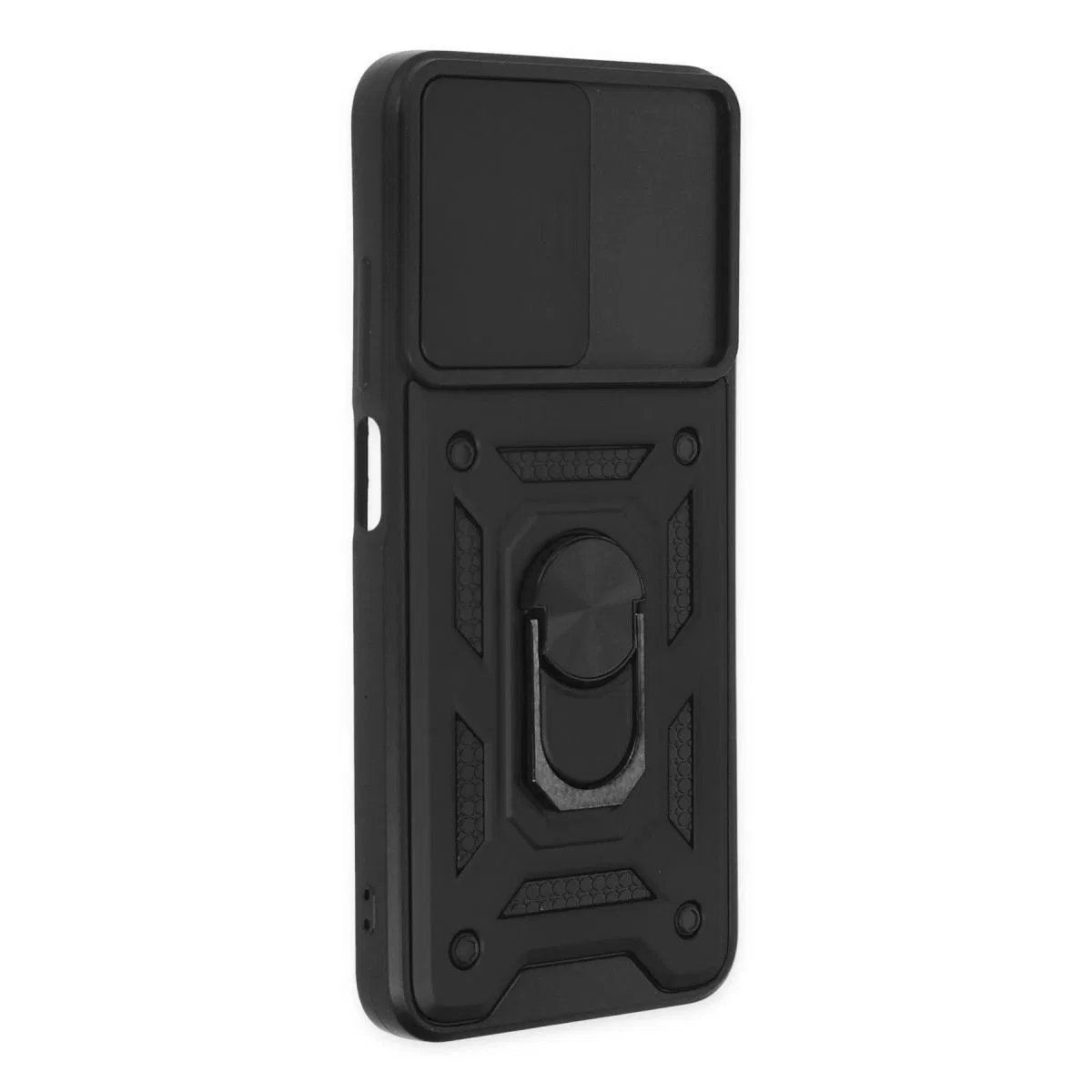Xiaomi Poco M5 Kılıf Pars Lens Yüzüklü Silikon - Siyah görsel 2
